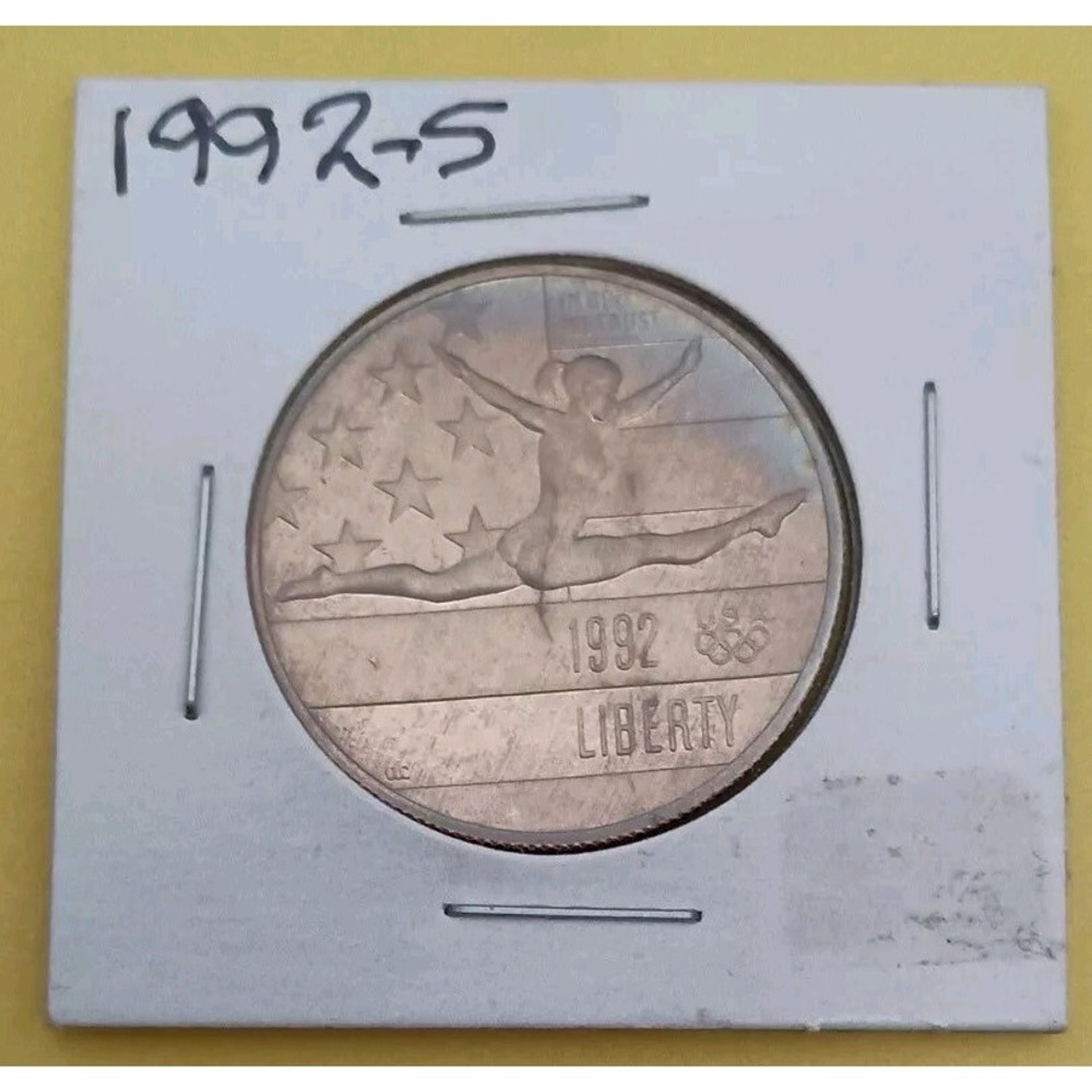 1992 S Olympic Half Dollar 50c US Mint Commemorative XXV Olympics Gymnast